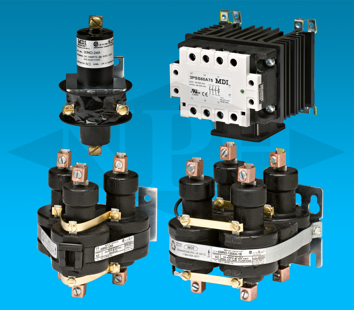 Contactors, Mercury Displacement Contactors, MDRs